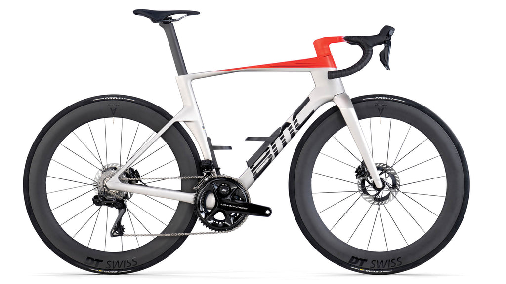 Teammachine R 01 TWO Arctic Silver / Neon Red – BMC Switzerland AG